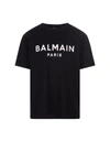 BALMAIN BALMAIN BLACK T-SHIRT WITH LOGO