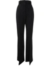 Balmain Hw Lurex Striped Straight Pants In Ead Noir Or