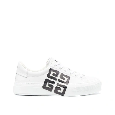 Givenchy City Court Sneakers In White Leather