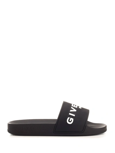Givenchy Logo Slide Sandal In Black