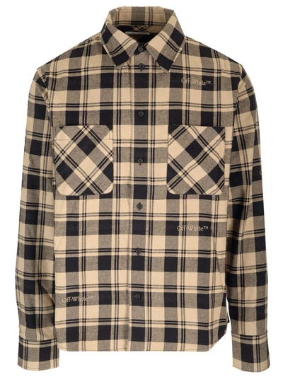 Off-white Check Flann Shirt In Multicolor