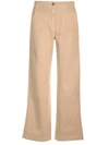 Palm Angels Neutral Bull Cargo Jeans In Beige
