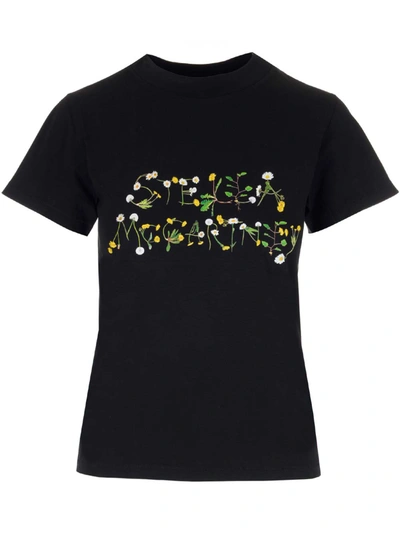 Stella Mccartney Dandelion Logo-print T-shirt In Black