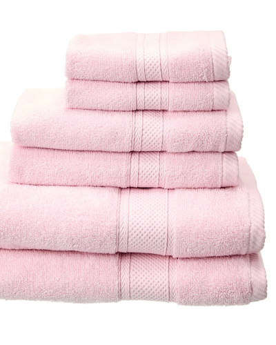 Espalma Zero Twist Hotel 6pc Bath Towel Set - Pink