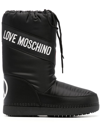 LOVE MOSCHINO LOGO-LETTERING SNOW BOOTS