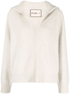 PLAN C V-NECK HOODED JUMPER