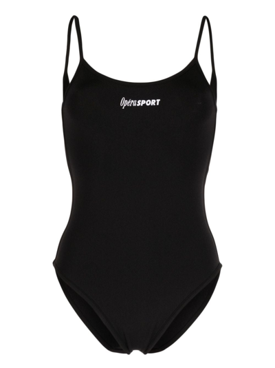Operasport Luz Logo-print Swimsuit In Black