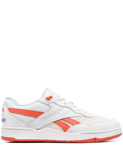 Reebok Bb 4000 Ii Low-top Sneakers In White/orange