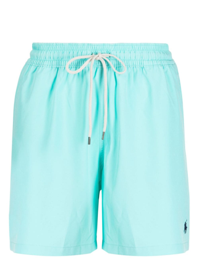 Polo Ralph Lauren Pony-embroidered Swim Shorts In Blue