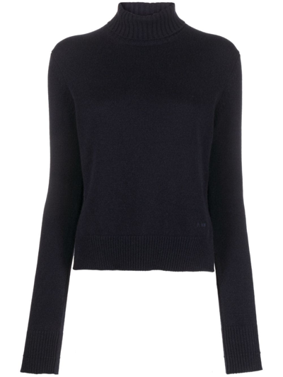 Plan C Roll-neck Cashmere Jumper In Blue