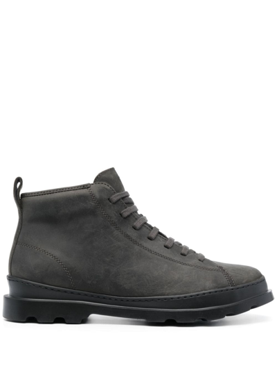 Camper Brutus Lace-up Ankle Boots In Grey