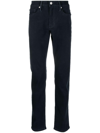 Frame Straight Fit Jeans In Dark Navy In Blue