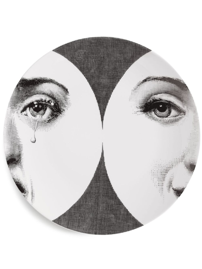 Fornasetti Wall Plate Tema E Variazioni N.280 In White/black