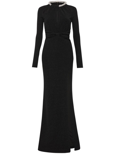Rebecca Vallance Simone Crystal-embellishment Gown In Black