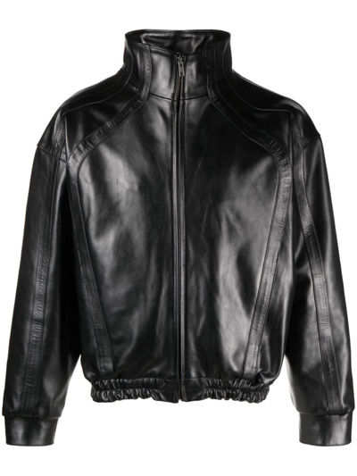 Manokhi Adwa Leather Jacket In Black