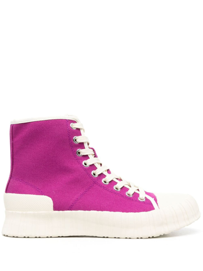 Camperlab Roz Canvas High-top Sneakers In Medium_purple