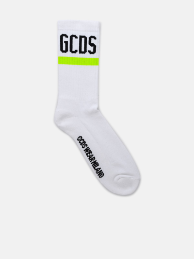Gcds White Cotton Blend Socks
