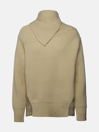 Jil Sander Ivory Wool Sweater In Yellow