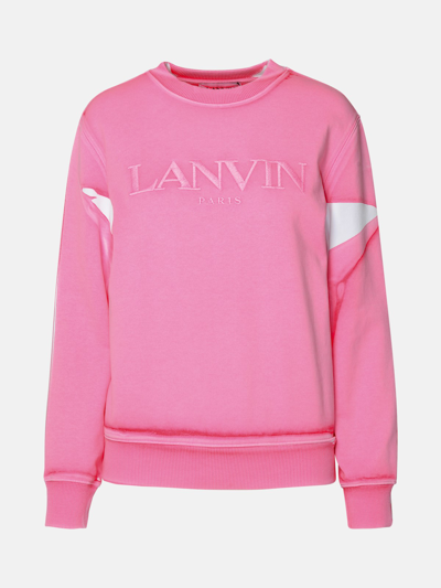 Lanvin Rose Cotton Sweatshirt In Pink
