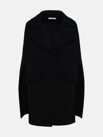 Charlott Black Wool Cape