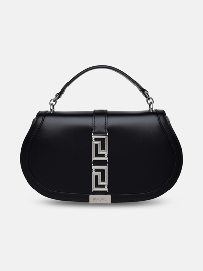 Versace Greca Goddess Black Leather Crossbody Bag