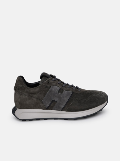 Hogan H601 Green Suede Sneakers