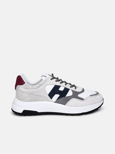 Hogan Multicolor Suede Blend Hyperlight Sneakers In Grey