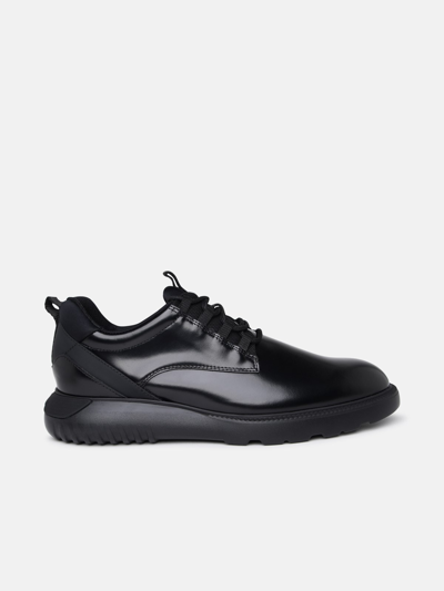 Hogan Black Leather Sneakers