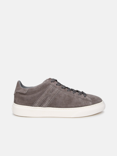 Hogan Beige Suede Sneakers In Brown