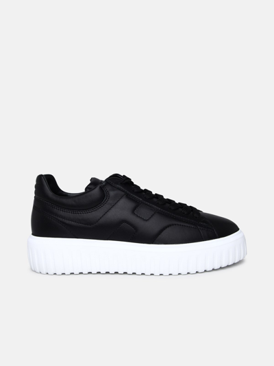 Hogan Black Leather Sneakaer