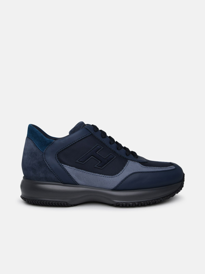 Hogan Blue Leather Sneakers