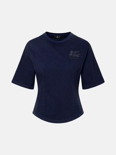 Etro Blue Cotton T-shirt