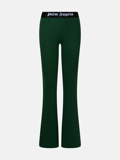 Palm Angels Green Cotton Pants