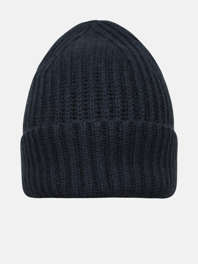 Lisa Yang Black Cashmere Beanie In Blue