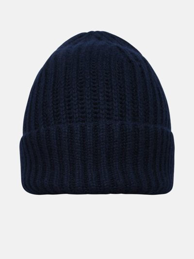 Lisa Yang Blue Cashmere Beanie In Navy