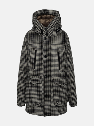 Woolrich Wool Artic Two-tone Wool Parka In Multi