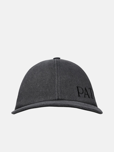Patou Gray Cotton Cap In Grey