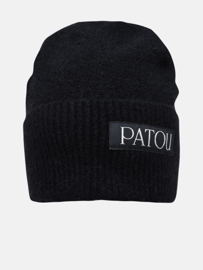 Patou Black Alpaca Blend Beanie