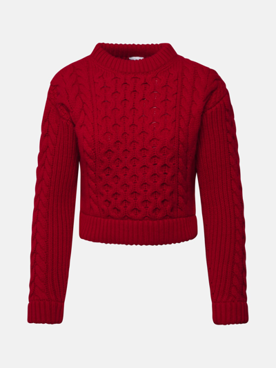 Patou Red Wool Blend Sweater