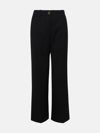 Patou Black Virgin Wool Pants In Black