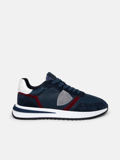 Philippe Model Tropez 2.1 Blue Leather Sneakers