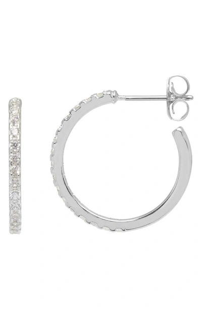 Estella Bartlett Pave Set Hoop Earrings In Metallic