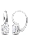 DELMAR OVAL CREATED MOISSANITE LEVER BACK EARRINGS