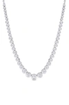 Delmar Dew Created Moissanite Necklace In White