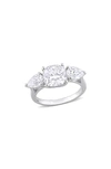 DELMAR DELMAR CUSHION CUT & PEAR CUT MOISSANITE RING