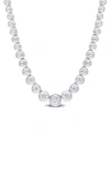 Delmar Dew Created Moissanite Necklace In White