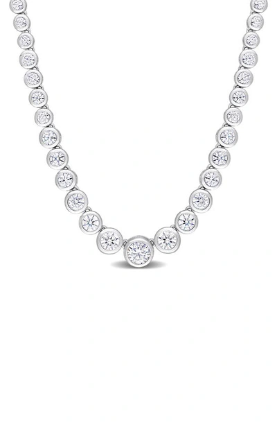 Delmar Dew Created Moissanite Necklace In White