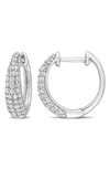 DELMAR CREATED MOISSANITE HOOP EARRINGS