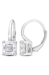 DELMAR DELMAR ASSCHER CUT MOISSANITE LEVER BACK EARRINGS