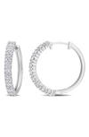 DELMAR DELMAR CREATED MOISSANITE HOOP EARRINGS